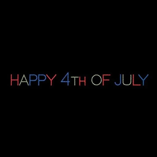 3' X 41' Happy 4th Of July, LED