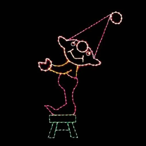 10' Elf On Stool, LED
