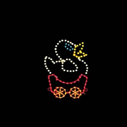 6' Silhouette Rubber Ducky Car, LED