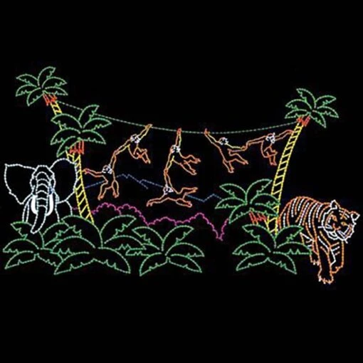 26' X 45' Animated Monkey Jungle, LED