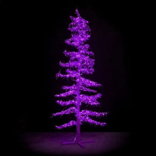 9' Ice Sculpture Christmas Tree - Purple