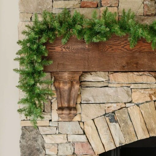 King Of Christmas 9' X 12" Yorkshire Fir Garland Unlit
