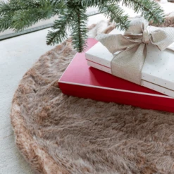 King Of Christmas 60" King Granite Faux Fur Tree Skirt
