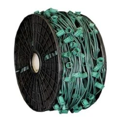C7 Cord, 12" Spacing, Green Wire, SPT-1, 500'