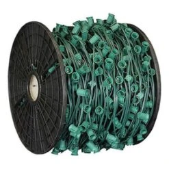 C7 Cord, 9" Spacing, Green Wire, SPT-1, 1000'