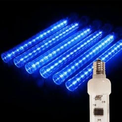12" LED Falling Snow Tube - Blue