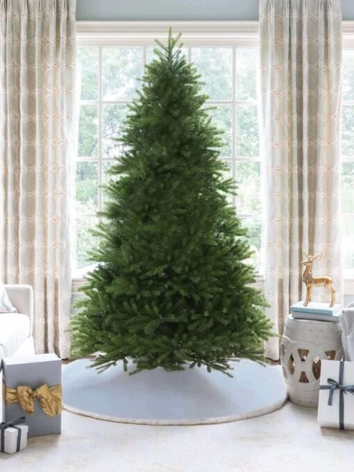 King Of Christmas 10' King Fraser Fir Quick-Shape Artificial Christmas Tree With 1600 Warm White & Multi-Color LED Lights