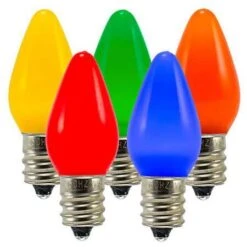 C7 SMD LED Retrofit Bulbs - Frosted Smooth - Multi - Pro Christmas™ - Bag Of 25